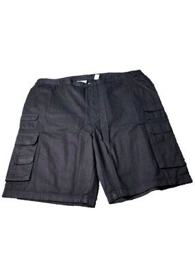 Boulder Creek Cargo Shorts Mens 48 Big Tall Black Cotton Khaki LL Outdoor y2K